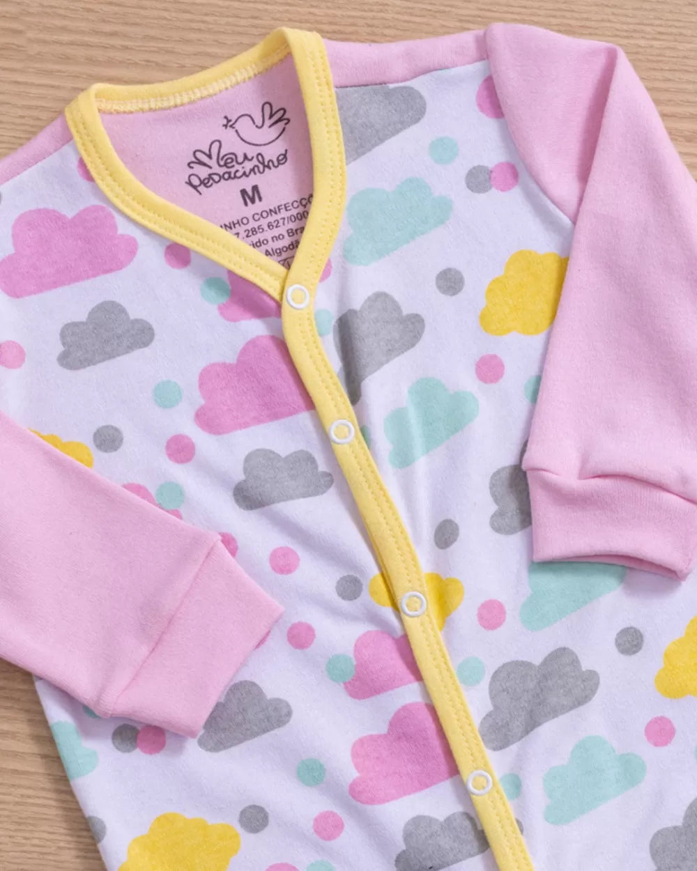 Pink Cloud Long Sleeve Baby Jumpsuit